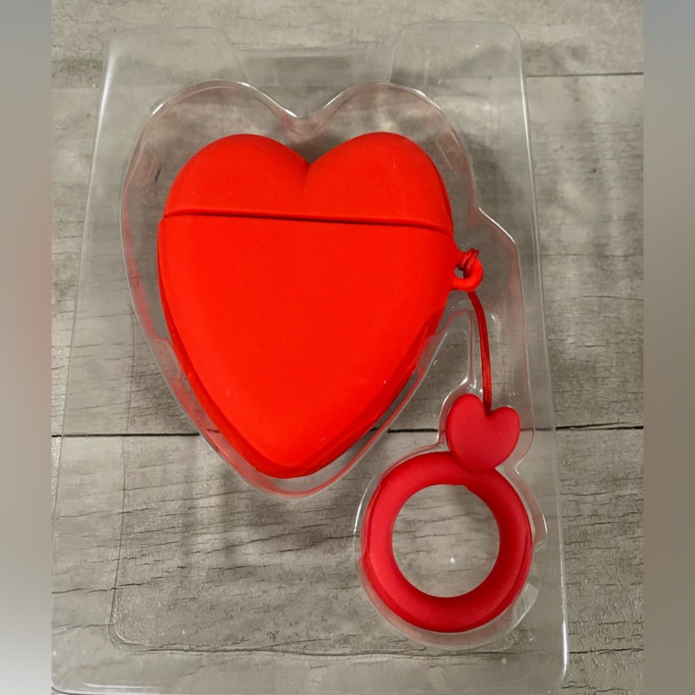 NEW Primo Apple AirPods 1&2 Protective
Case Red Heart Shock Absorbing Silicone - Picture 5 of 9